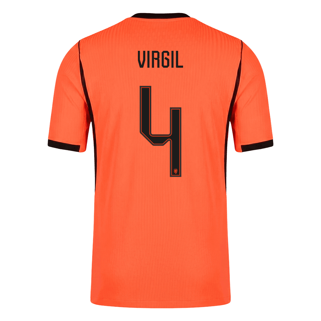 VIRGIL #4 Hollandia Játékos Verzió Hazai Mez Világbajnoki 2026 Narancs