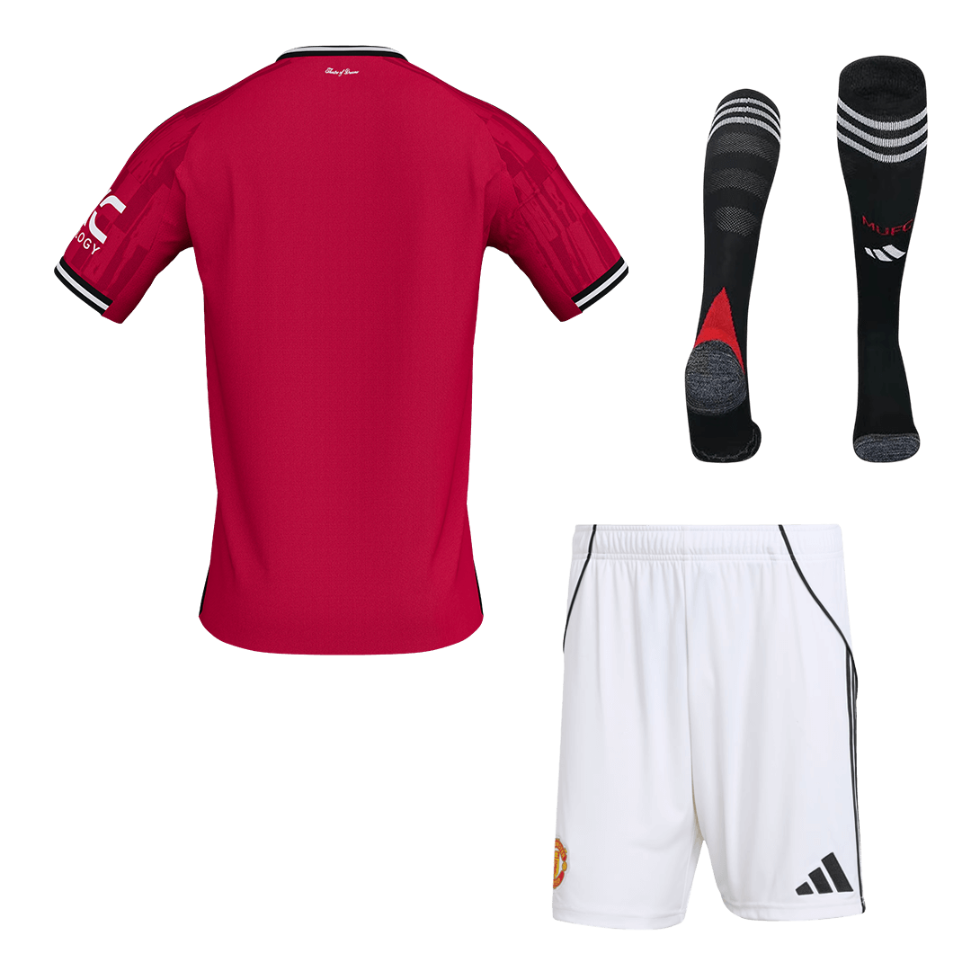 Manchester United Hazai Mez Szett (Mez+Nadrág+Zokni) 2025/26 Piros