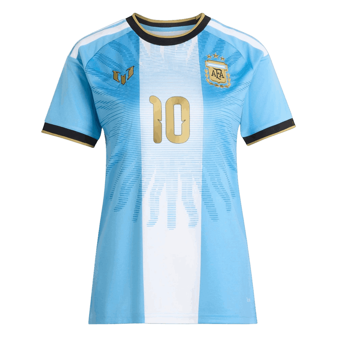 Női MESSI #10 Argentina Futball Mez 2026