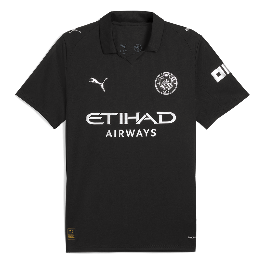 HAALAND #9 Manchester City Idegenbeli Futball Mez 2025/26 Fekete