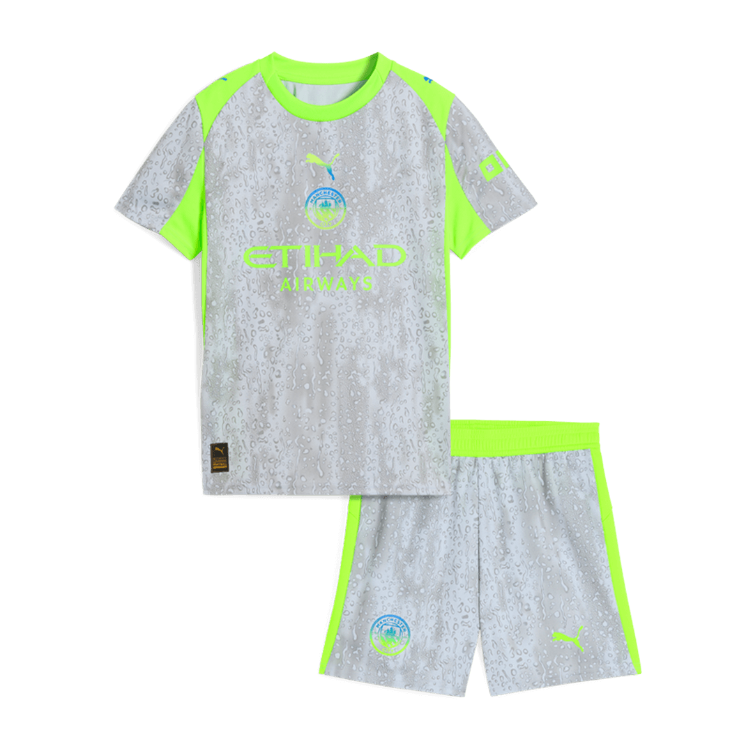 Manchester City Gyerek Harmadik 2025/26 Szürke futball mez