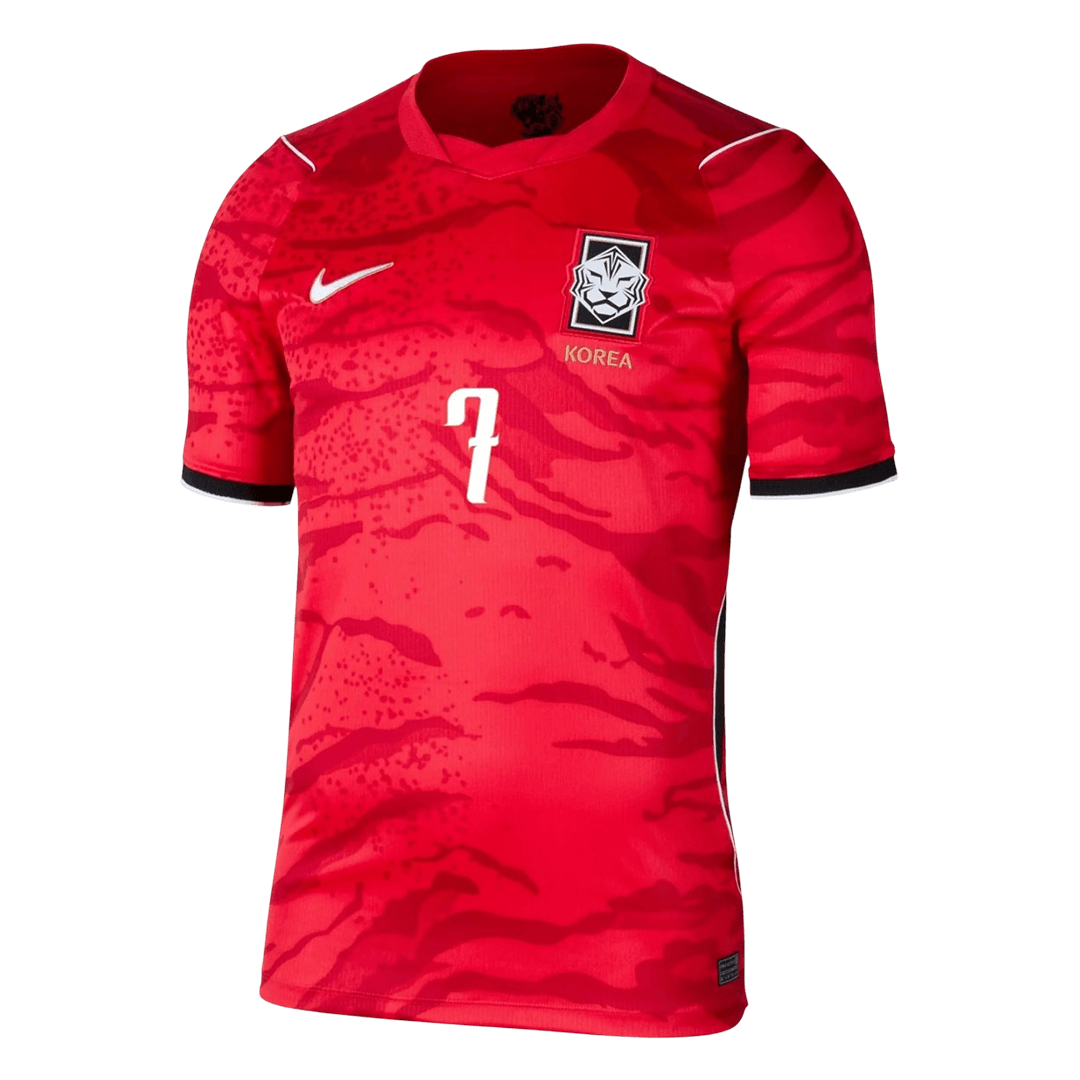 HEUNGMIN #7 Dél-Korea Hazai Világbajnoki Mez 2026 Piros