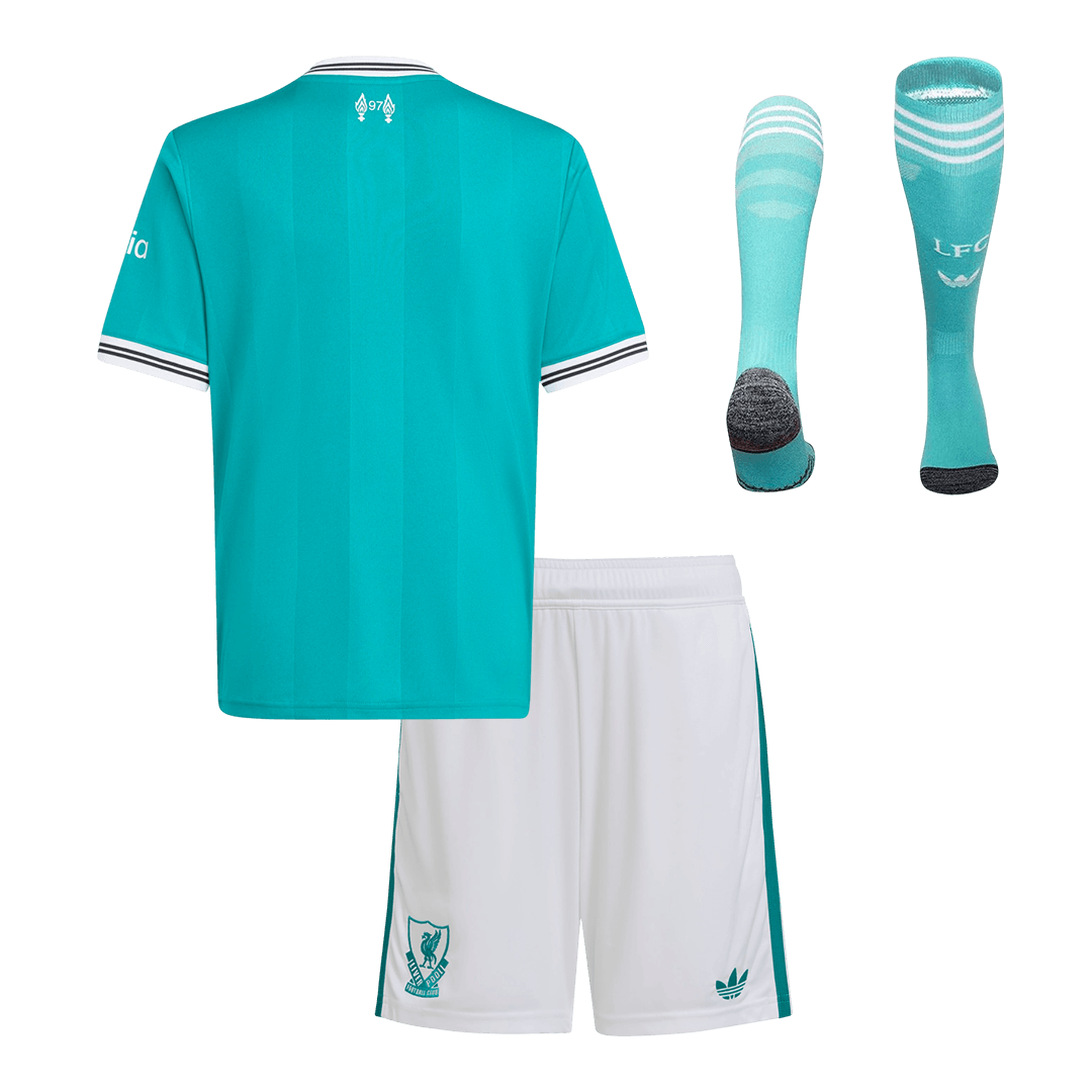 Liverpool Gyerek Harmadik Készlet(Mez+Nadrág+Zokni) 2025/26 Zöld