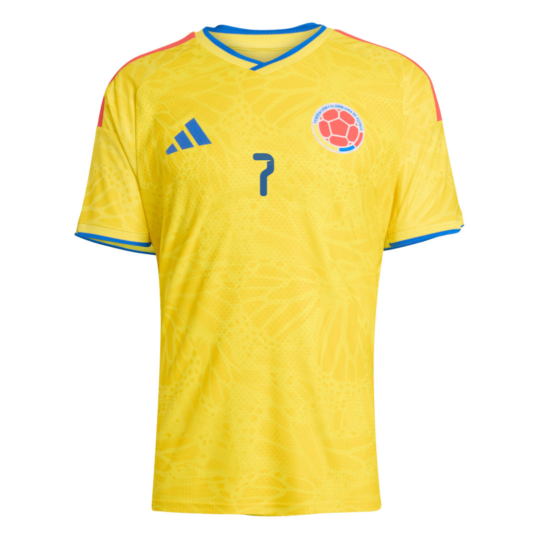 Játékos Verzió LUIS DíAZ #7 Kolumbia Hazai Mez 2026 Sárga