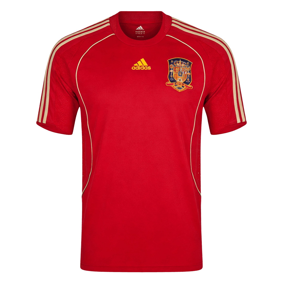 Spanyolország Hazai Retro Futball Mez 2008 Piros