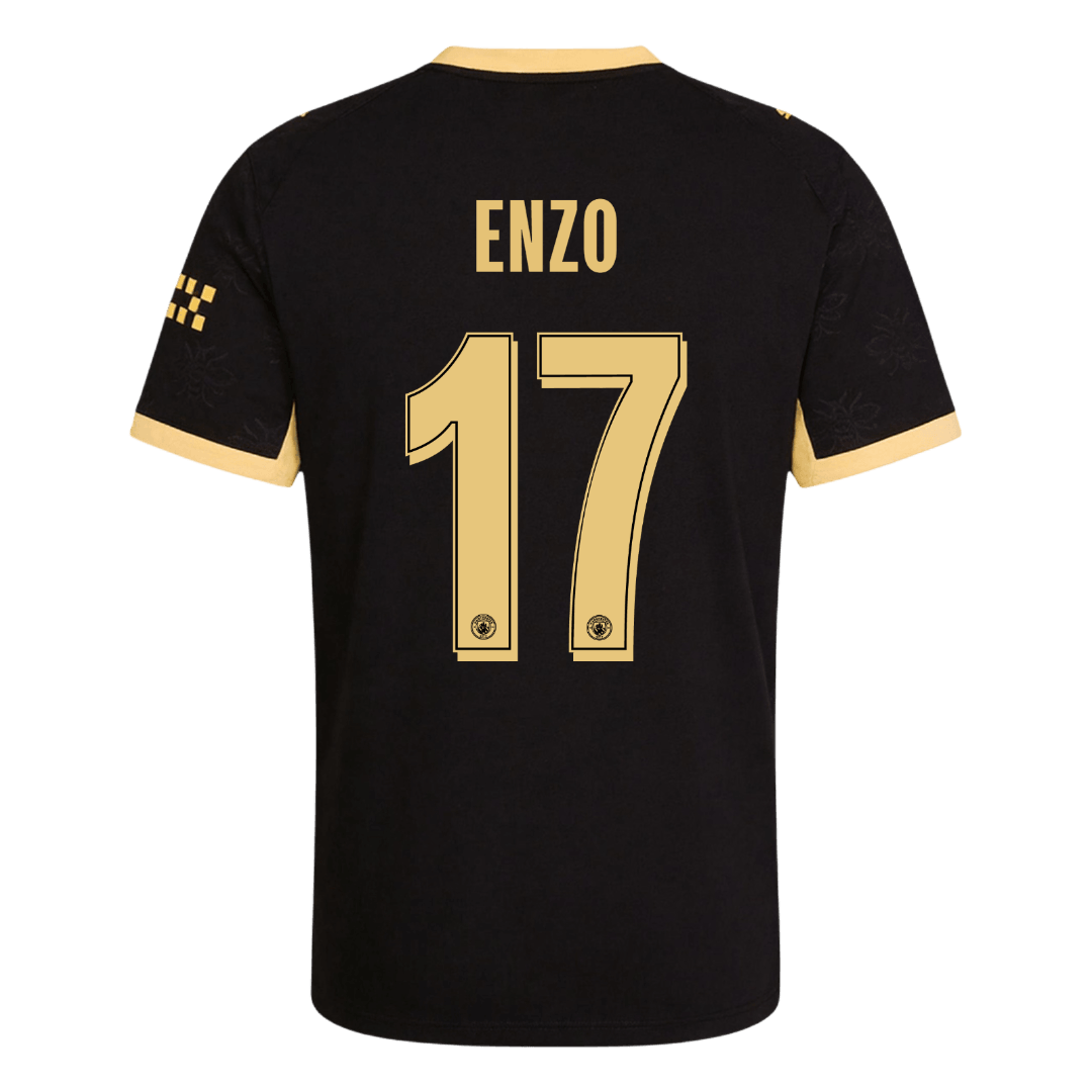 ENZO #17 Manchester City Játékos Verzió Idegenbeli Mez 2026/27 Fekete - UCL