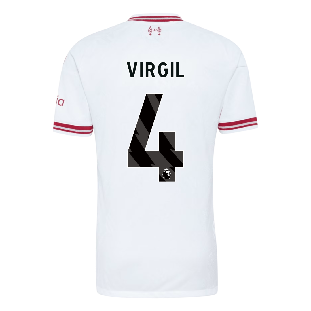 VIRGIL #4 Liverpool Játékos Verzió Idegenbeli Mez 2026/27 Fehér