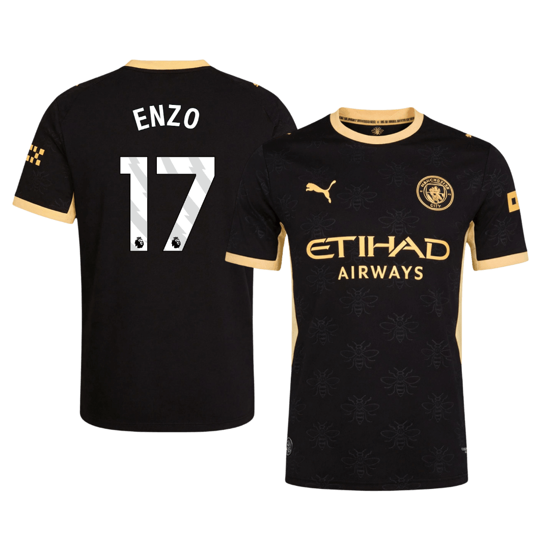 ENZO #17 Manchester City Játékos Verzió Idegenbeli Mez 2026/27 Fekete