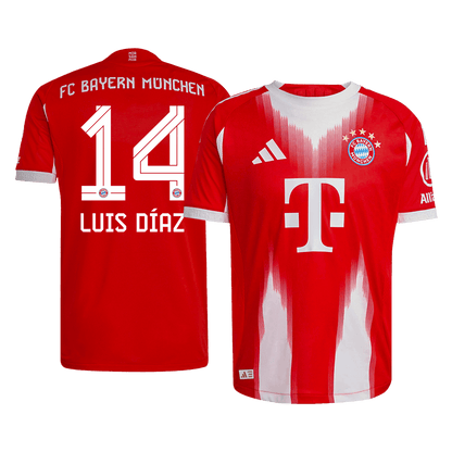 LUIS DÍAZ #14 Játékos Bayern Munich Otthon Soccer Mez 2025/26 Piros