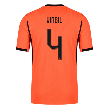 VIRGIL #4 Hollandia Játékos Verzió Hazai Mez Világbajnoki 2026 Narancs