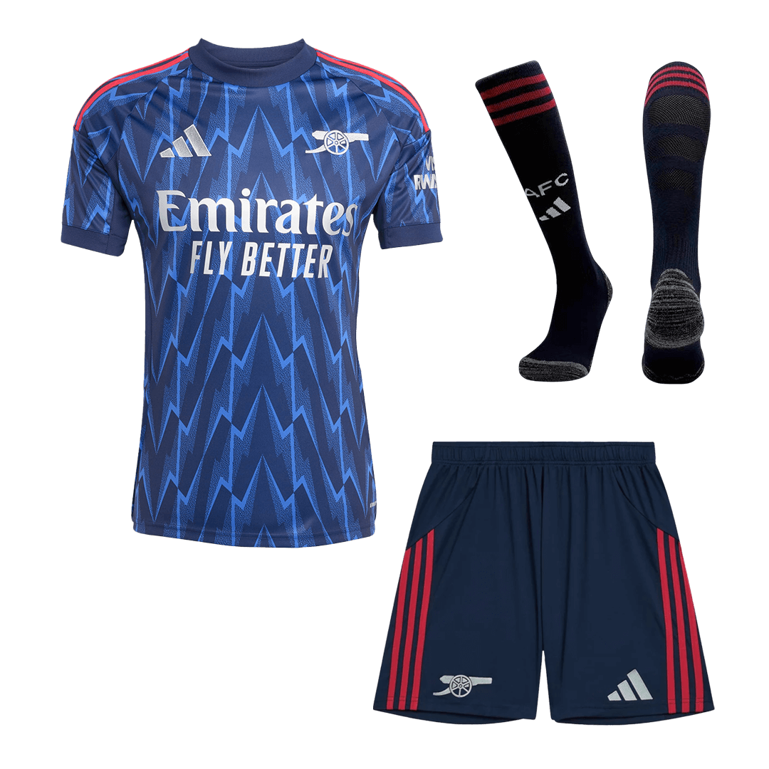 Arsenal Idegenbeli Mez Szett (Mez+Nadrág+Zokni) 2025/26 Kék