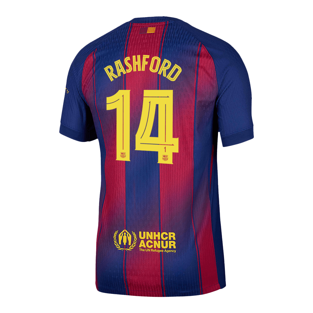 RASHFORD #14 Játékos Barcelona Otthon Soccer Mez 2025/26 Piros&Kék - UCL