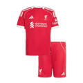 Gyerekek Liverpool Otthon Soccer Mez Készlet(Mez+Rövidnadrág) 25/26 Piros