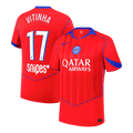 VITINHA #17 PSG Idegenbeli Harmadik Mez 2025/26 Piros
