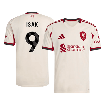 ISAK #9 Liverpool 
 Idegen 
 Futball Mez 
2025/26 
 Fehér
