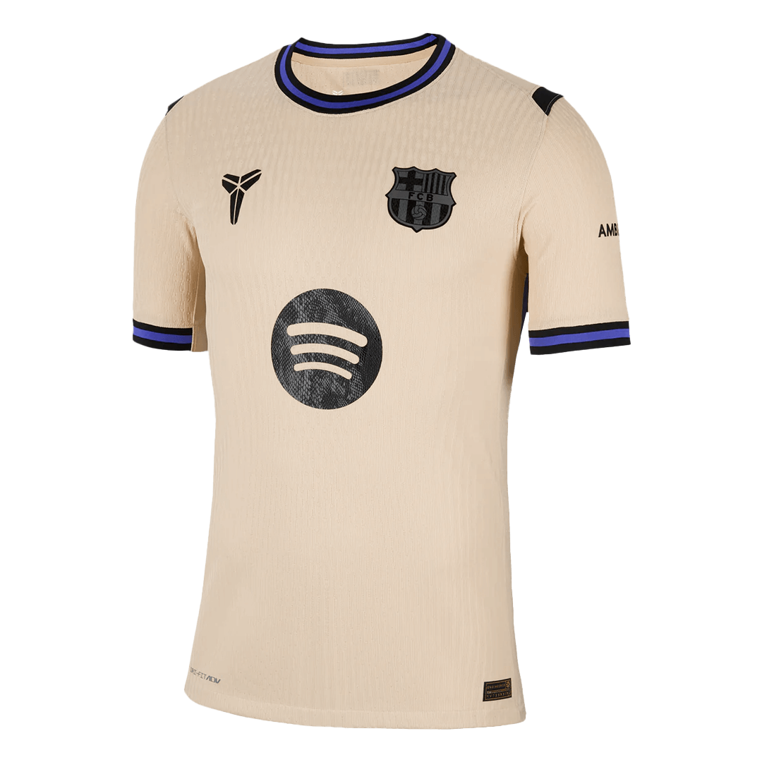 F.DE JONG #21 Játékos Barcelona Idegenbeli Soccer Mez 2025/26 Sárga - UCL
