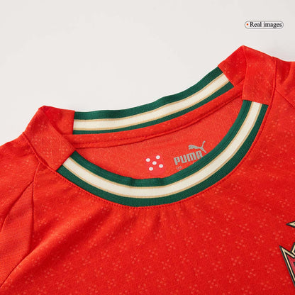 RONALDO #7 Portugália Játékos Otthon Mez 2025 Piros