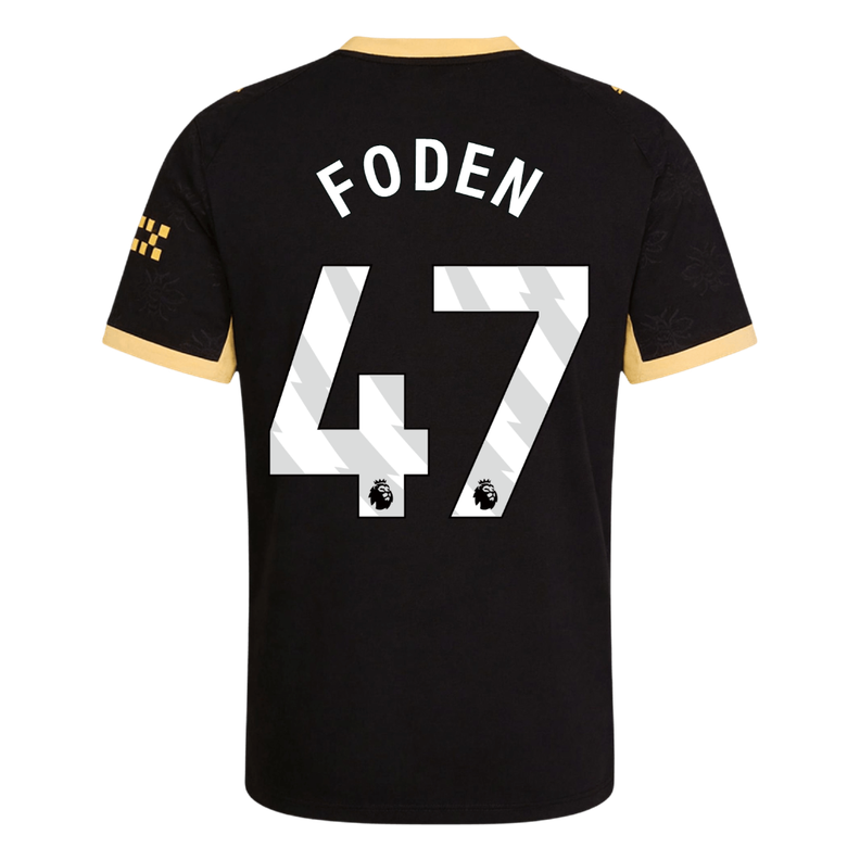 FODEN #47 Manchester City Játékos Verzió Idegenbeli Mez 2026/27 Fekete