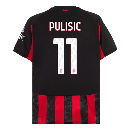 PULISIC #11 AC Milan Otthoni Soccer Mez 2025/26 Piros&Fekete