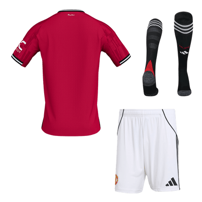 Manchester United Otthon Mez Szett (Mez+Nadrág+Zokni) 2025/26 Piros