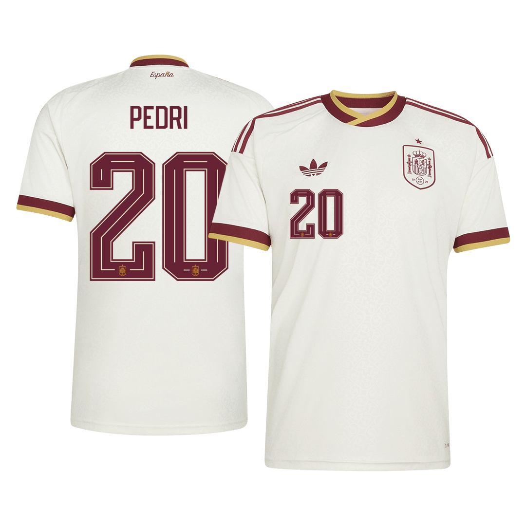 PEDRI #20 Spanyolország Idegenbeli Mez 2026 Fehér