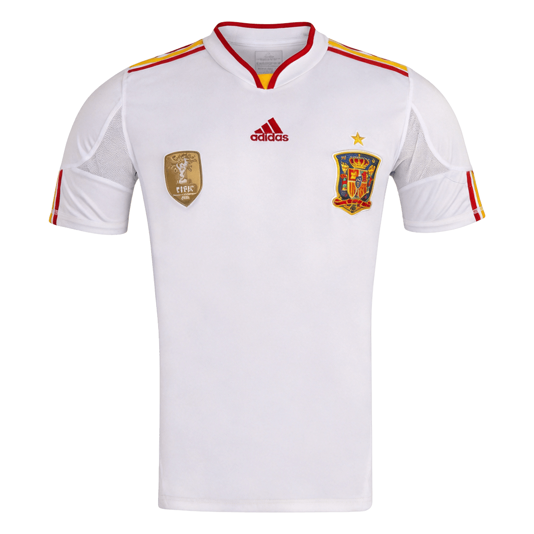 Spanyolország Idegenbeli Retro Futball Mez 2010/12 Fehér