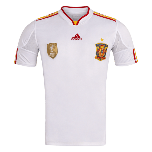 Spanyolország Idegenbeli Retro Futball Mez 2010/12 Fehér
