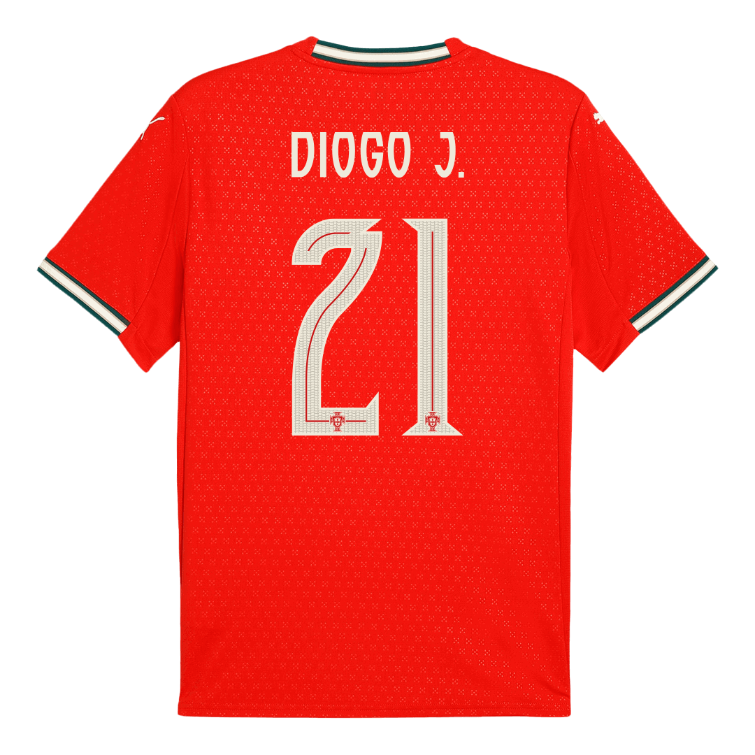 DIOGO J. #21 Portugália Otthoni Futball Mez 2025 Piros