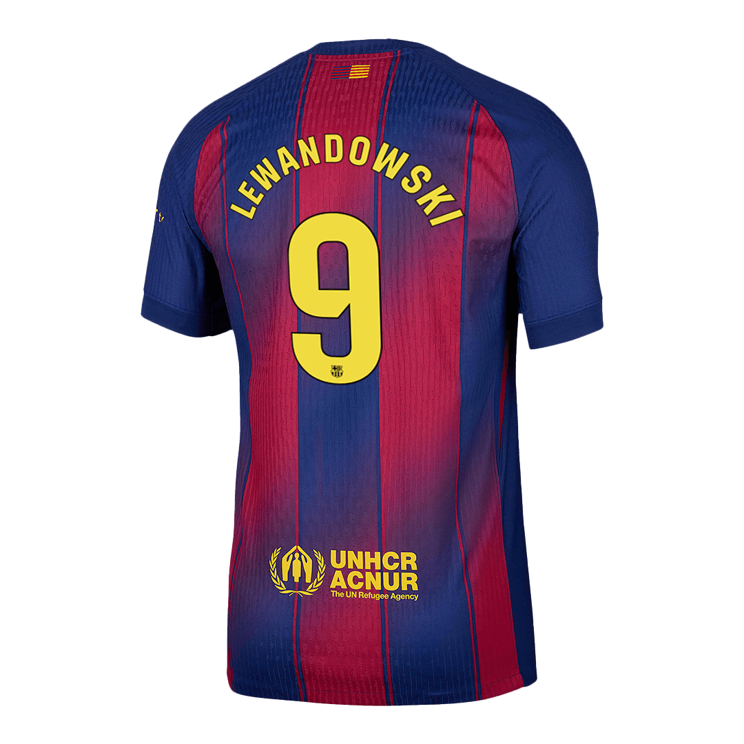 LEWANDOWSKI #9 Játékos Barcelona Otthon Soccer Mez 2025/26 Piros&Kék