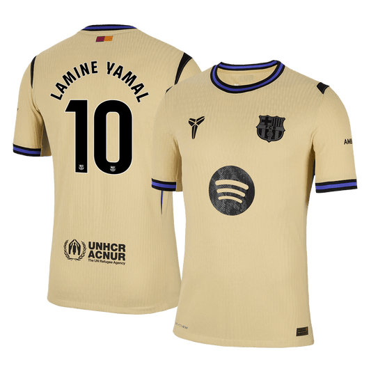 LAMINE YAMAL #10 Barcelona Játékos Idegenbeli Mez 2025/26 Sárga - UCL