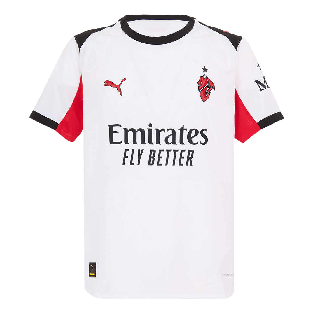 Játékos AC Milan Idegenbeli Soccer Mez 2025/26 Fehér