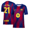 F.DE JONG #21 Barcelona Otthon Soccer Mez 2025/26 Piros&Kék - UCL