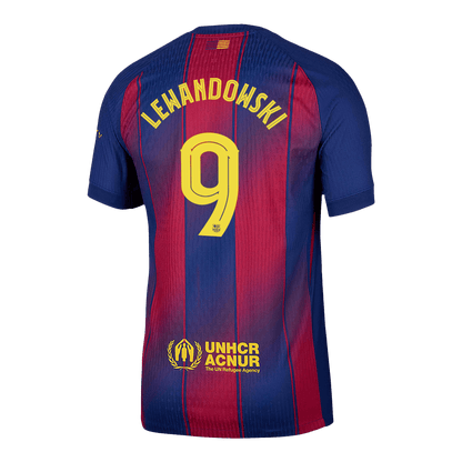 LEWANDOWSKI #9 Játékos Barcelona Otthon Soccer Mez 2025/26 Piros&Kék - UCL