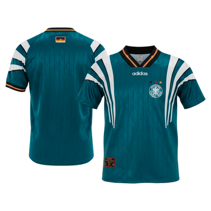 Németország Idegenbeli Retro Futball Mez 1996/97 Zöld