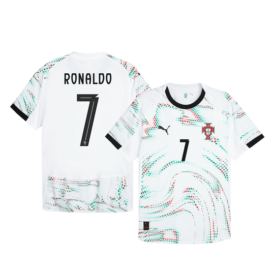 RONALDO #7 Portugal Játékos Idegenbeli Mez 2025 Fehér