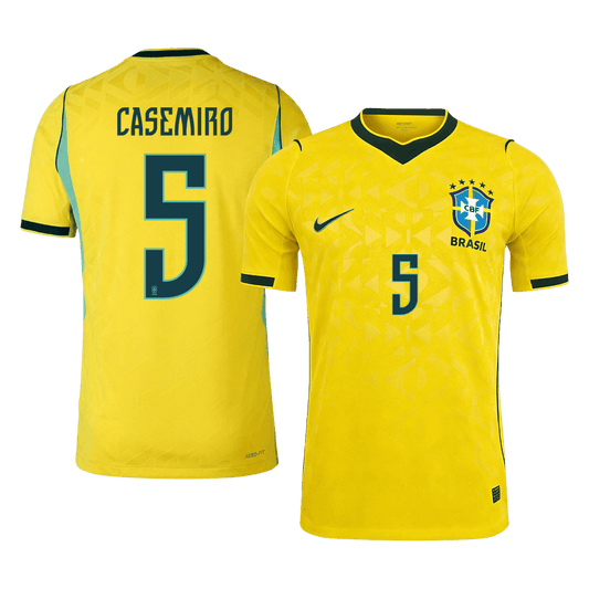 CASEMIRO #5 Brazília Játékos Verzió Hazai Mez Világbajnoki 2026 Sárga