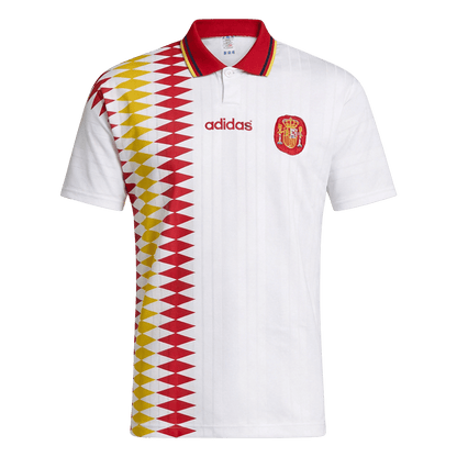 Spanyolország Idegenbeli Retro Futball Mez 1994 Fehér
