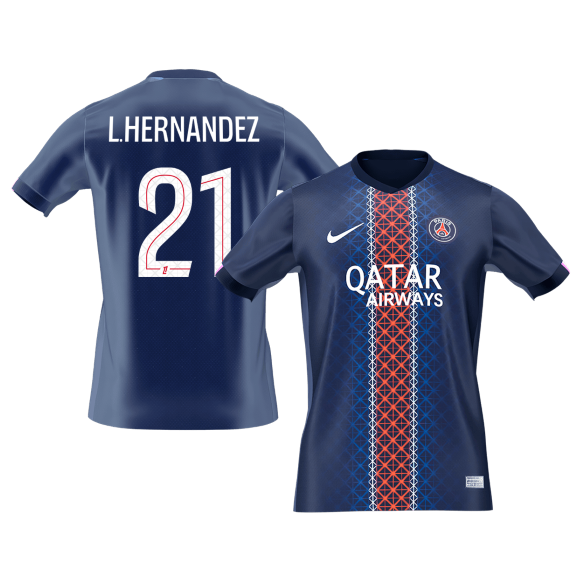 L.HERNANDEZ #21 PSG Hazai Futball Mez 2025/26 Sötétkék