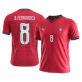 B.FERNANDES #8 Portugália Hazai Világbajnoki Mez 2026 Piros