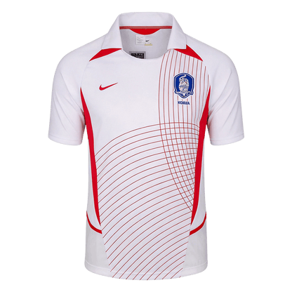 Dél-Korea Idegenbeli Retro Futball Mez 2002 Fehér