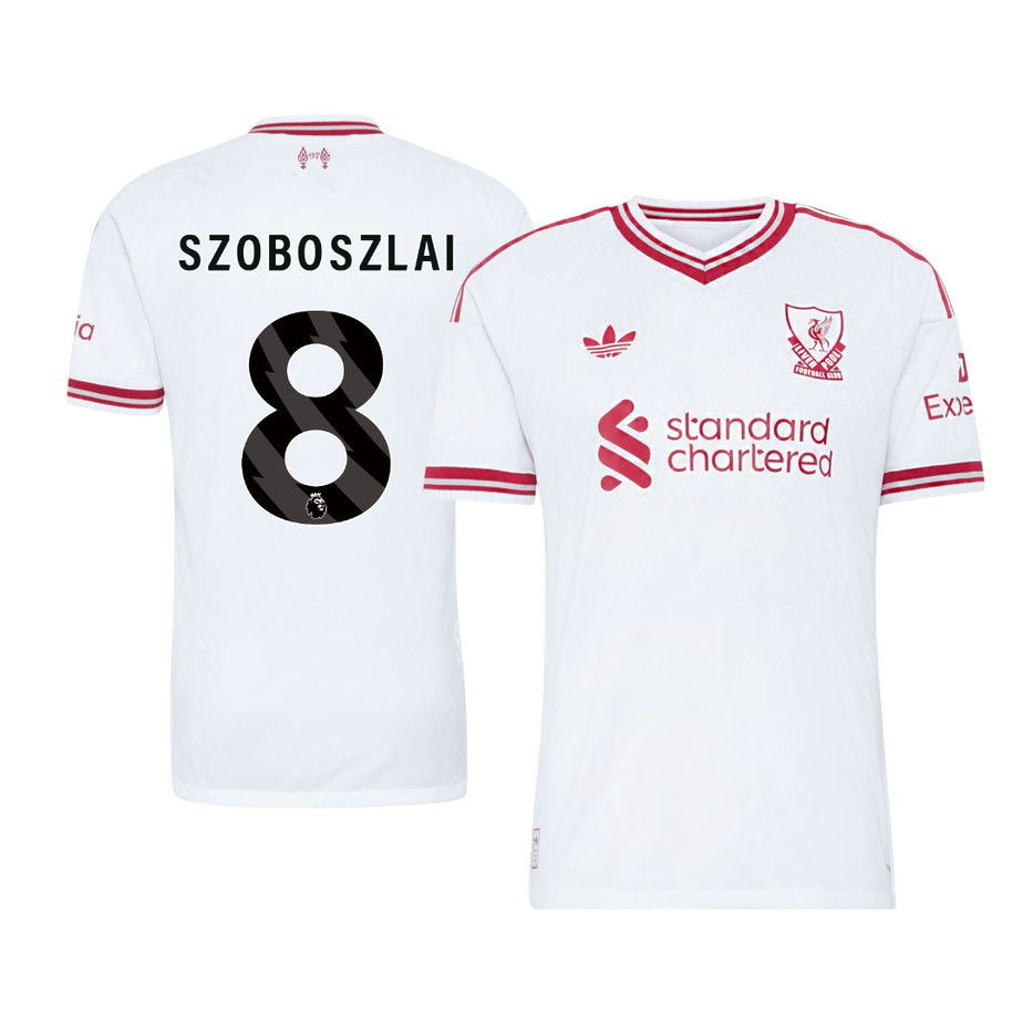 SZOBOSZLAI #8 Liverpool Játékos Verzió Idegenbeli Mez 2026/27 Fehér