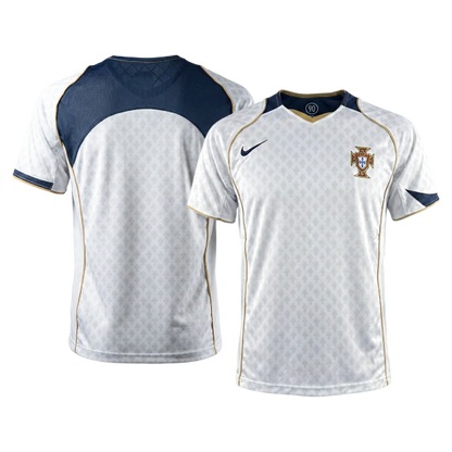Portugália Idegenbeli Retro Futball Mez 2004 Fehér