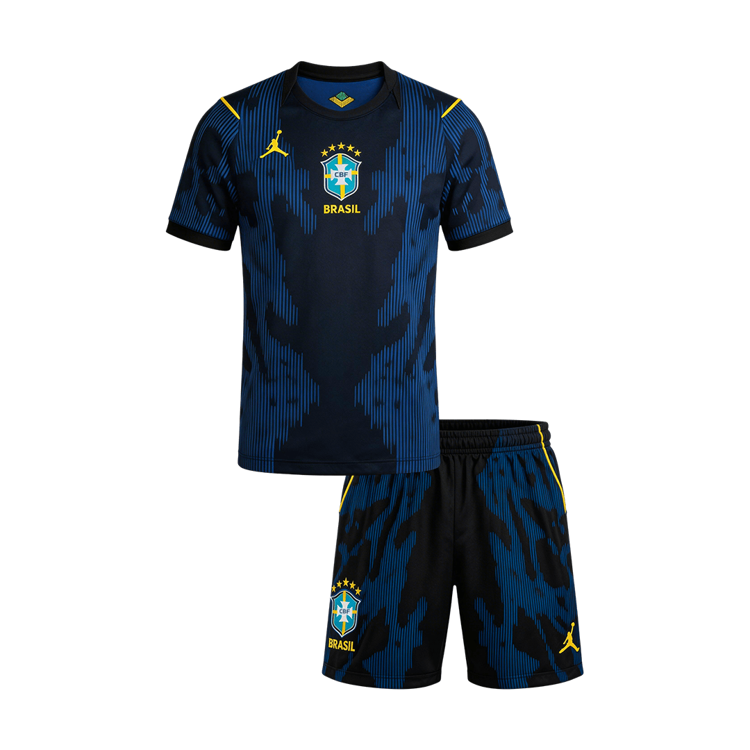 Brazília Gyerek Idegenbeli Világbajnoki Mez Készlet(Mez+Nadrág) Világbajnoki 2026 Sötétkék