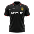 Manchester United Idegenbeli Retro Futball Mez 1998 Fekete
