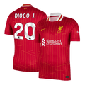 DIOGO J. #20 Liverpool Otthon Soccer Mez Piros