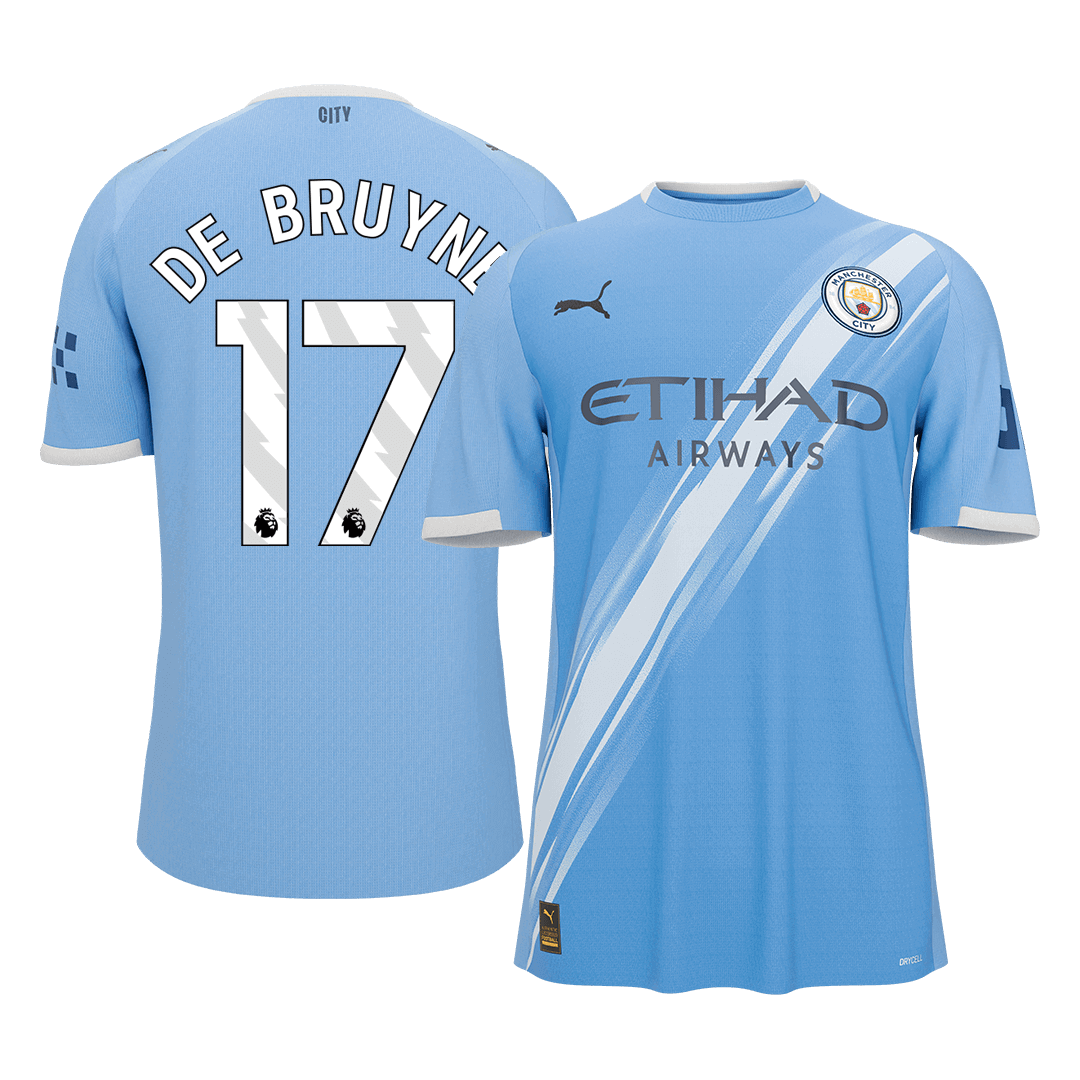 DE BRUYNE #17 Manchester City Otthoni Futball Mez 2025/26 Kék