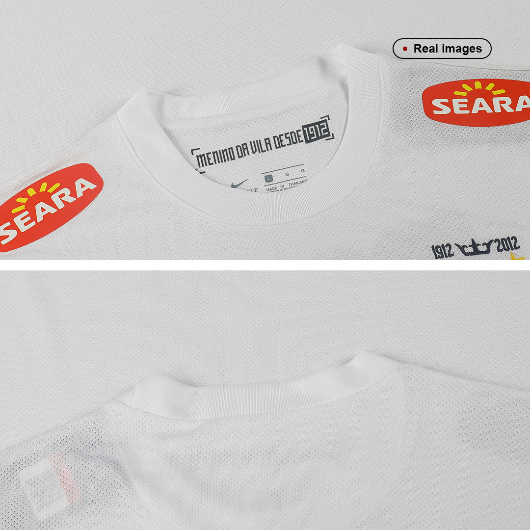 NEYMAR JR #11 Santos FC Hazai Retro Futball Mez 2012 Fehér