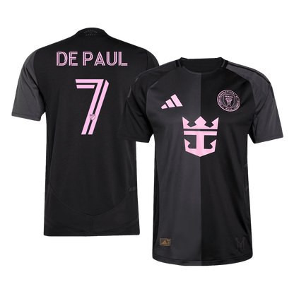 DE PAUL #7 Játékos Inter Miami CF Idegenbeli Soccer Mez 2025 Fekete&Szürke