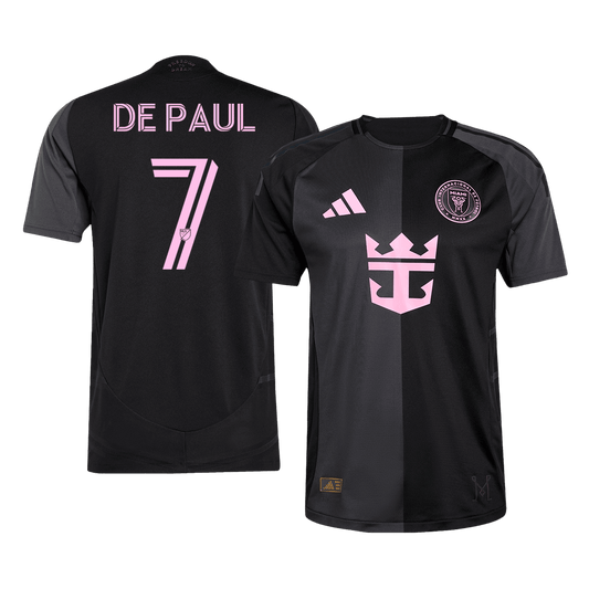 DE PAUL #7 Játékos Inter Miami CF Idegenbeli Soccer Mez 2025 Fekete&Szürke