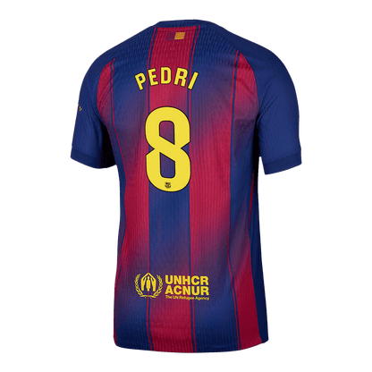 PEDRI #8 Játékos Barcelona Otthon Soccer Mez 2025/26 Piros&Kék